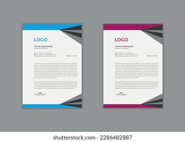 letterhead, letterhead template, letterhead design, vector corporate creative Professional modern simple unique school hospital medical new minimalist elegant corporate letterhead in red theme
