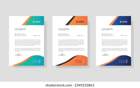 membrete, plantilla de membrete, diseño de membrete, vector corporativo creativo Profesional moderno y único hospital escolar médico nuevo minimalista elegante membrete corporativo con tema rojo