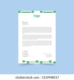 Letterhead Template Design. Vector illustration.