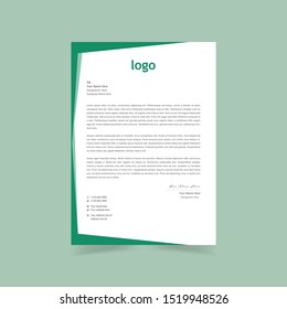 Letterhead Template Design. Vector illustration.