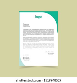 Letterhead Template Design. Vector illustration.