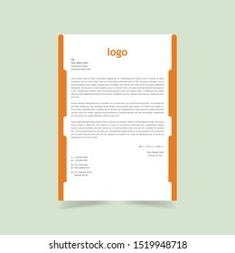 Letterhead Template Design. Vector illustration.