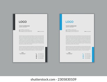 membrete, plantilla de membrete, diseño de membrete, vector moderno y único hospital escolar médico nuevo diseño de membrete corporativo elegante y minimalista en estilo profesional
