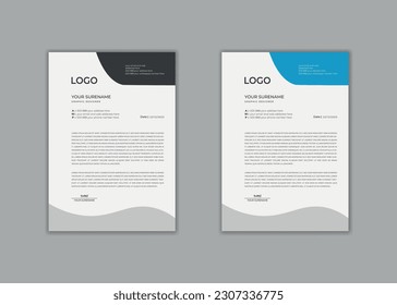 membrete, plantilla de membrete, diseño de membrete, vector moderno y único hospital escolar médico nuevo diseño de membrete corporativo elegante y minimalista en estilo profesional
