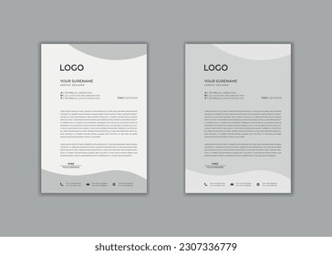 letterhead, letterhead template, letterhead design, vector modern simple unique school hospital medical new minimalist elegant corporate letterhead design in professional style