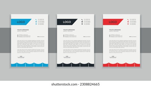 membrete, plantilla de membrete, diseño de membrete, hospital de la escuela vectorial médico nuevo sencillo minimalista elegante plantilla de membrete corporativo. 

