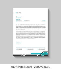 Letterhead template in flat style