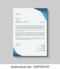 Letterhead template in gradient style