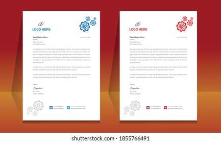 Letterhead template layout design for your company.