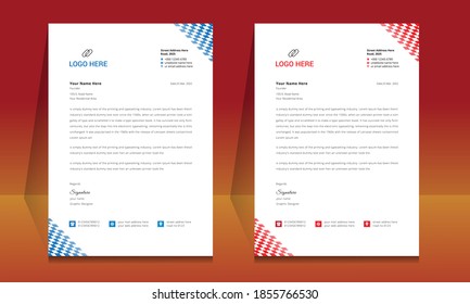 Letterhead template layout design for your company.