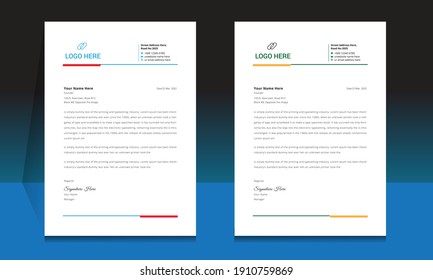 Letterhead Template Layout Design für Ihr Unternehmen.