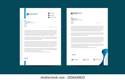 letterhead template, minimal and modern clean letterhead, pad 