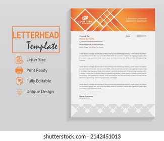 Plantilla de membrete. Diseño moderno de plantillas de membrete editable con fondo blanco. Este estilo de membrete de identidad corporativa se puede usar con fines editables profesionales. 