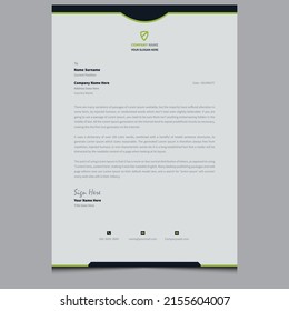 Letterhead template. New abstract clean creative corporate letterhead design. Simple unique minimal modern professional business letterhead design template. 