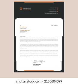 Letterhead template. New abstract clean creative corporate letterhead design. Simple unique minimal modern professional business letterhead design template. 