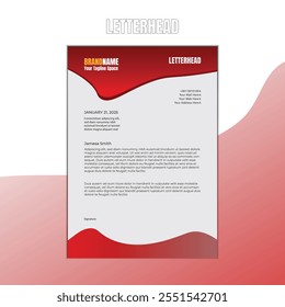 Letterhead template and project letterhead template design