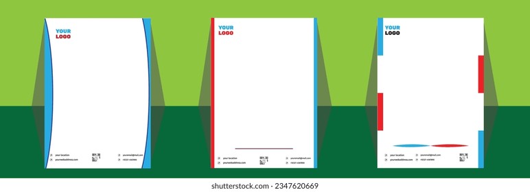 Plantilla de membrete, diseño simple de membrete, membrete mínimo, diseño de papelería, diseño de identidad de marca
