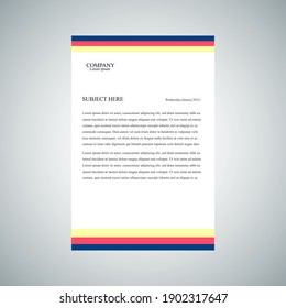 Letterhead template, simple vector illustration