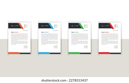 Letterhead template. This layout is suitable for any project purpose. Very easy to use and customize.