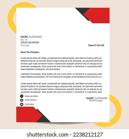 Diseño vectorial de plantilla de membrete en diseño abstracto de estilo minimalista