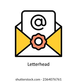 Letterhead vector Filled outline Icon Design illustration. Graphic Design Symbol on White background EPS 10 File
