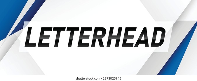 Letterhead word concept vector illustration with lines modern futuristic 3d text style for poster banner landing page template web mobile app office flyer card coupon label wallpaper