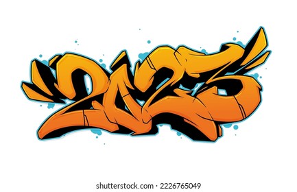 Lettering 2023 in graffiti style. Vector illustration template.