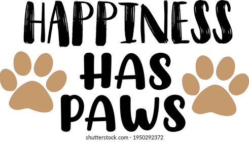 Lettering about Dogs. Interesting and cool inscription. Dog paw print illustration vector