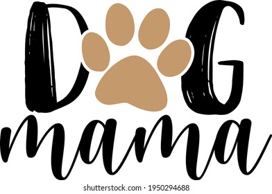 Lettering about Dogs. Interesting and cool inscription illustration vector