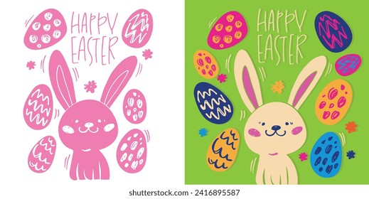 Leer acerca de Pascua para el diseño de volantes e impresos. Ilustración vectorial. Plantillas para carteles, carteles, tarjetas postales de felicitación. archivo vectorial 100%