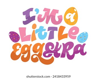Lettering about Easter for flyer and print design. Vector illustration. Templates for banners, posters, greeting postcards. 100% vector file