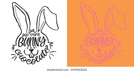 Lettering about Easter for flyer and print design. Vector illustration. Templates for banners, posters, greeting postcards. 100% vector file