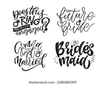 Lettering about wedding, Mr and Mrs, Now and forever. T-shirt design, mug print