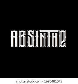 Lettering absinthe in vintage style
