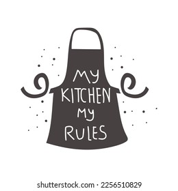 Lettering.Bon apetito. Ilustración vectorial dibujada a mano. Se puede usar para insignias, etiquetas, logo, panadería, festival callejero, mercado de agricultores, feria de campo, tienda, clases de cocina, café, estudio de comida