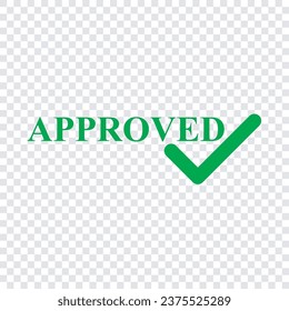 lettering approved stamp green design transparent template vector file format eps