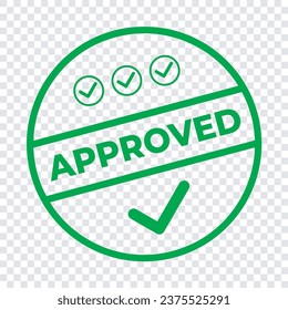 lettering approved stamp green design transparent template vector file format eps