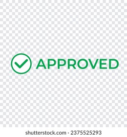 lettering approved stamp green design transparent template vector file format eps