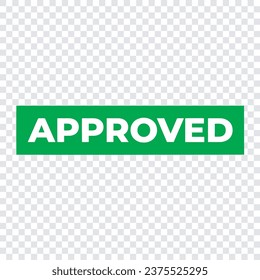 lettering approved stamp green design transparent template vector file format eps