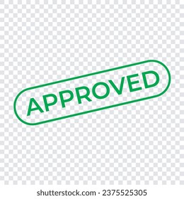 lettering approved stamp green design transparent template vector file format eps