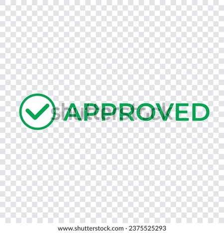 lettering approved stamp green design transparent template vector file format eps