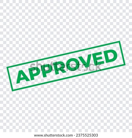 lettering approved stamp green design transparent template vector file format eps