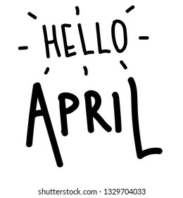 lettering art hello april