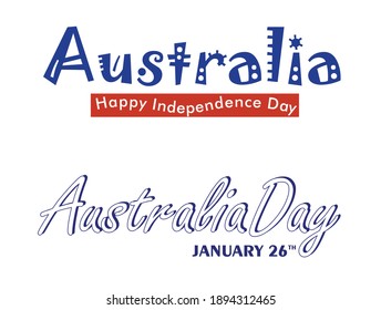 Lettering Australia Day, font design for national events every 26 January