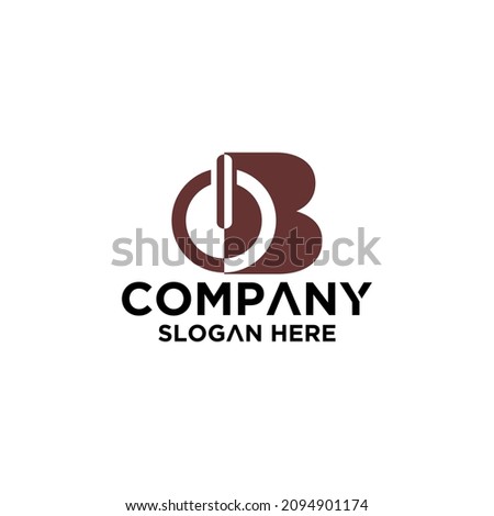 Lettering b logo illustrations vector