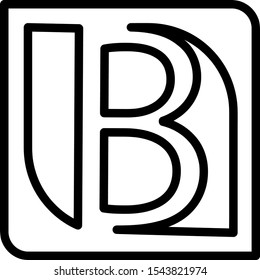 Lettering B on simple logo for your company