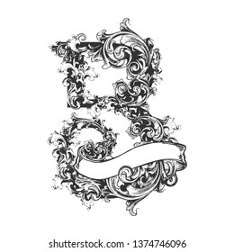 Lettering B Victorian Stock Vector (Royalty Free) 1374746096 | Shutterstock