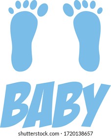 Lettering Baby With Baby Feets