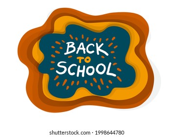 Schrift - zurück zur Schule in Papierform. Poster, Banner