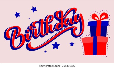 lettering. birthday vector elements
